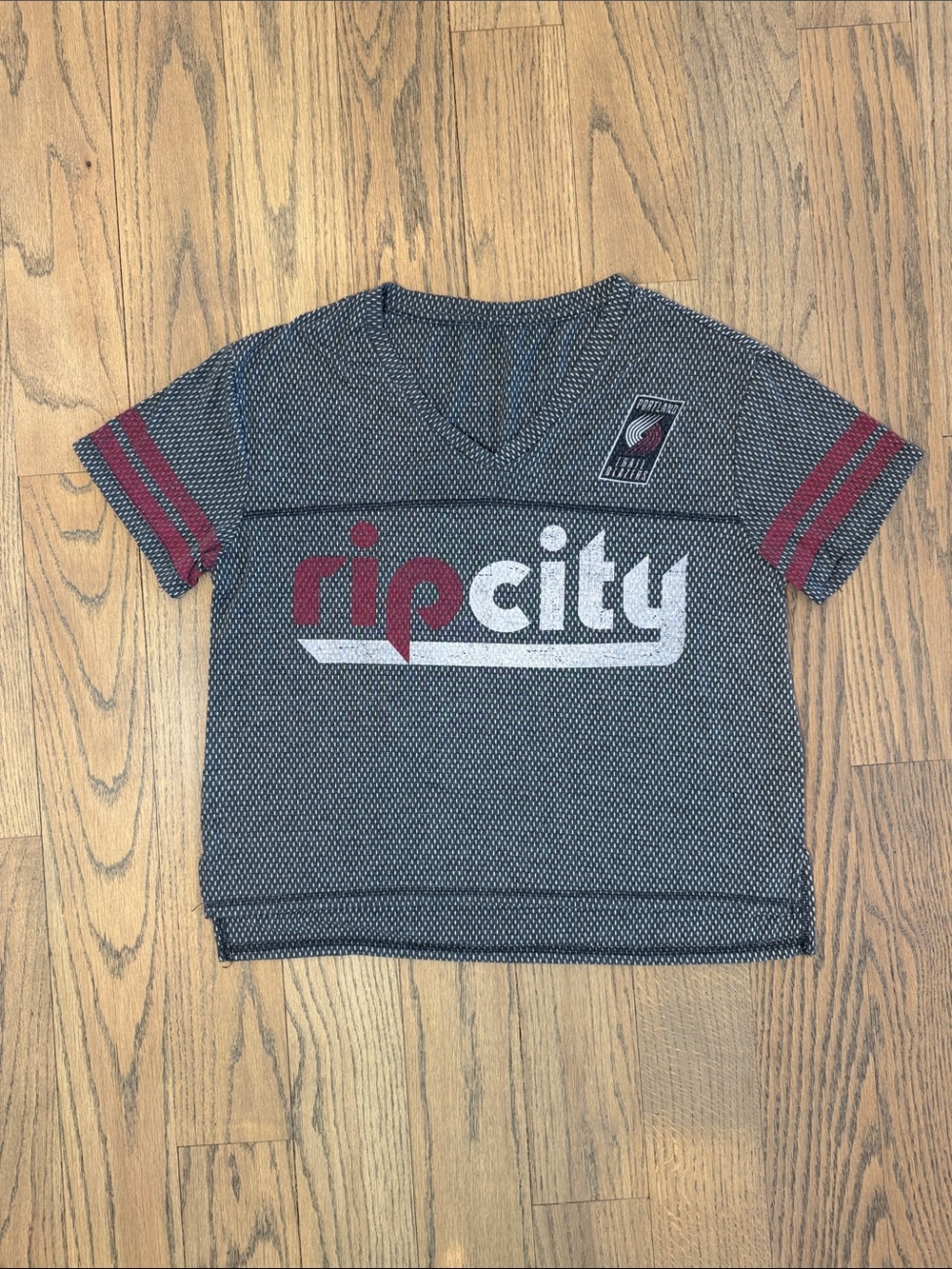 Portland Trail Blazers 'Rip City' Jersey Tee - Black & Red